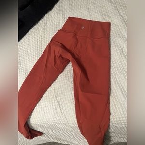 Lululemon leggings, pinkish tan color